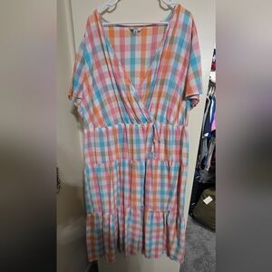 Colorful Plaid Dress